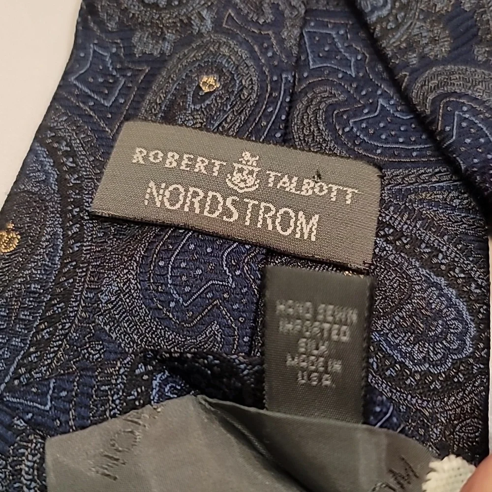 ROBERT TALBOT silk tie collection FOUR handmade in USA luxury neckties